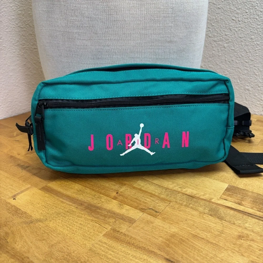 Air Jordan Teal & Pink Jumpman Crossbody Bag Hip Pack O/S